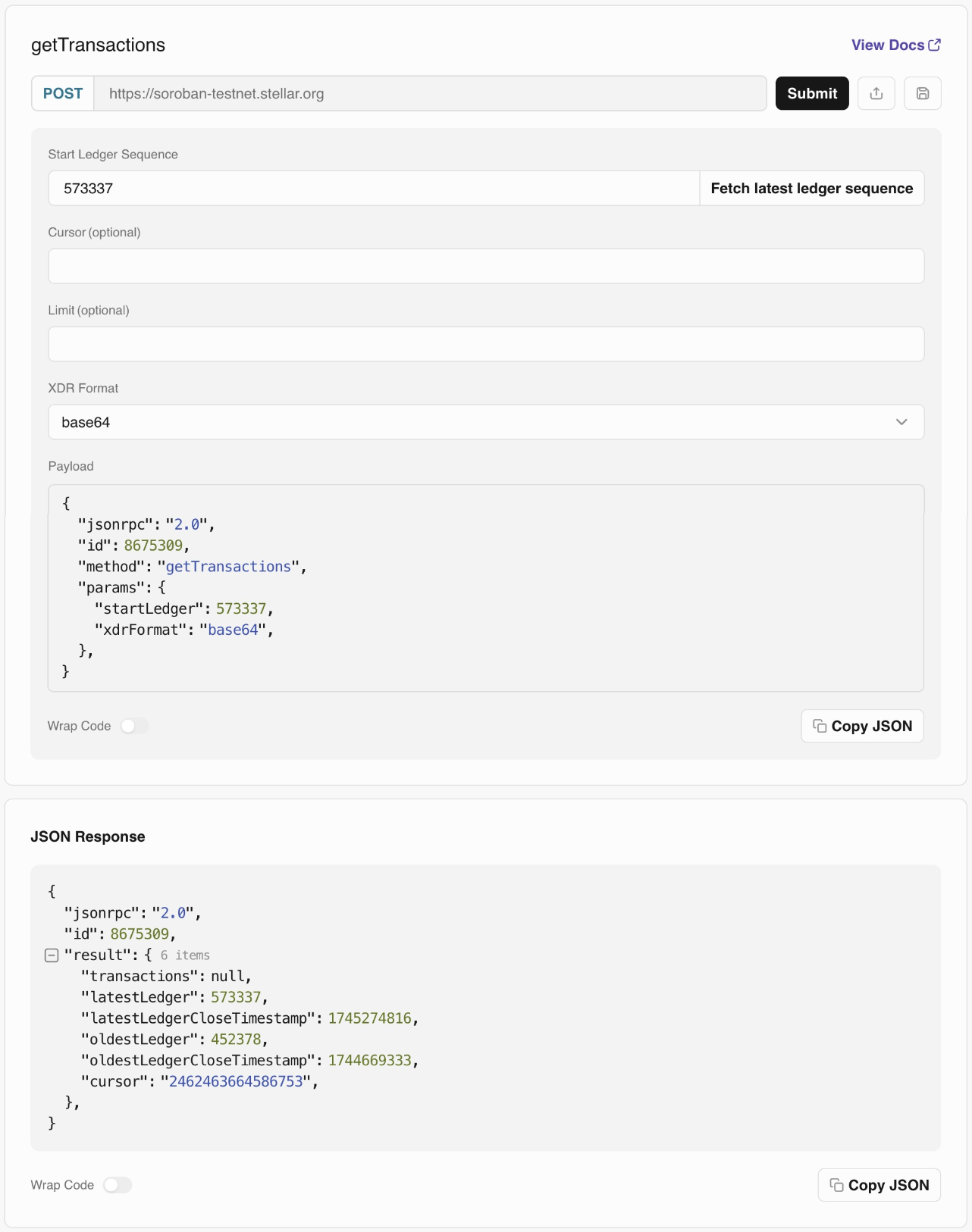 Lab: gettransactions