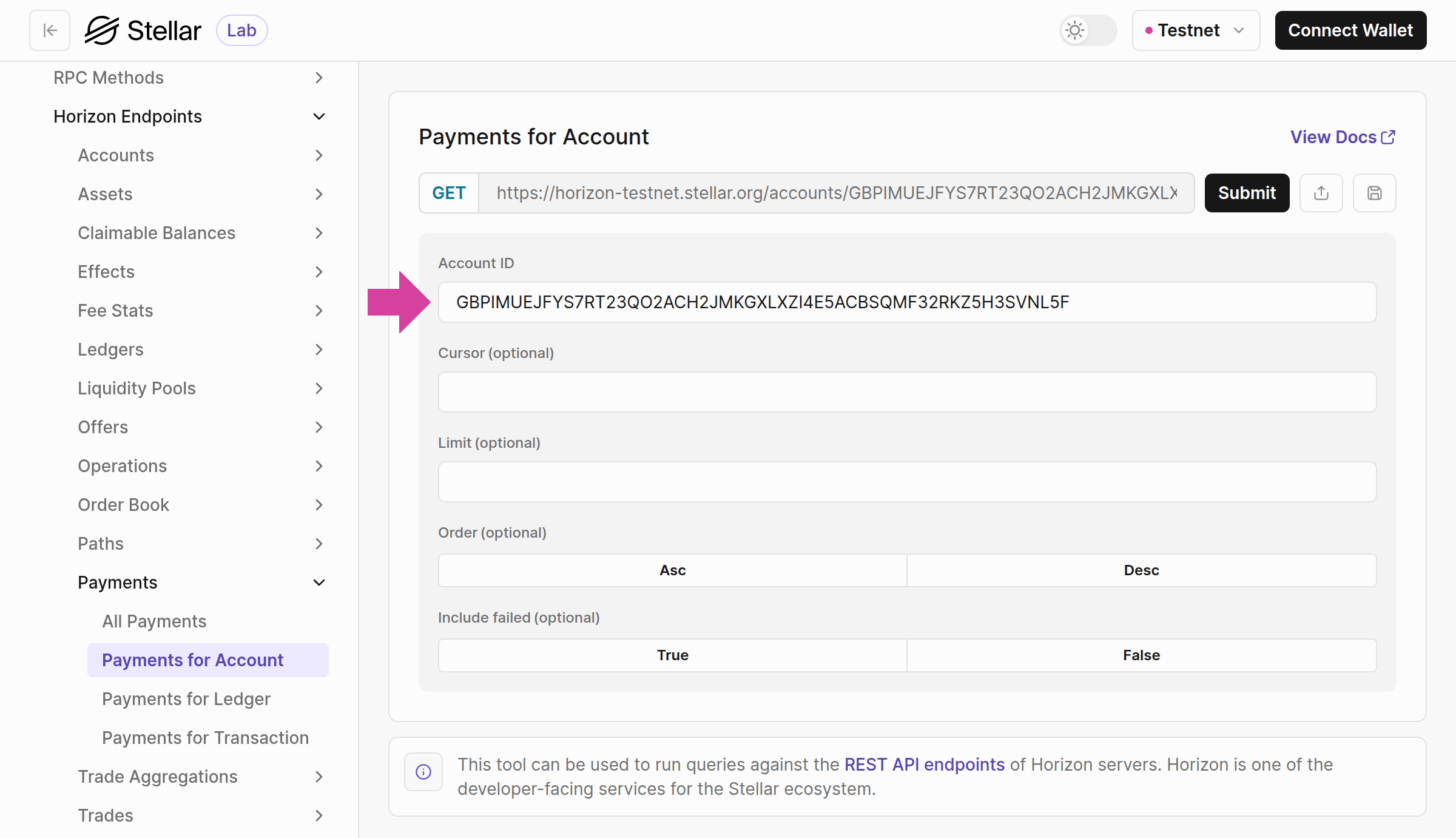 Lab: Horizon - Payments